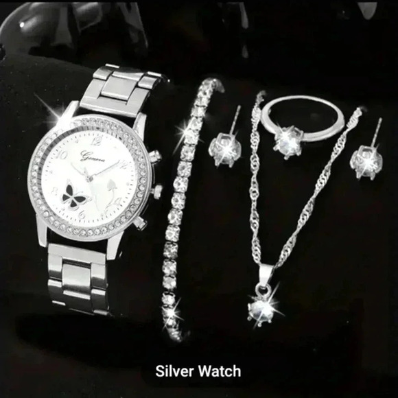 Accessories - 5 piece jewelry set..watch..earrings..necklace NWT